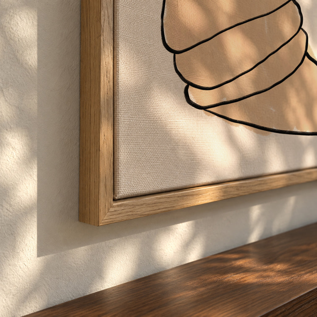 Un Croissant - Framed canvas detail