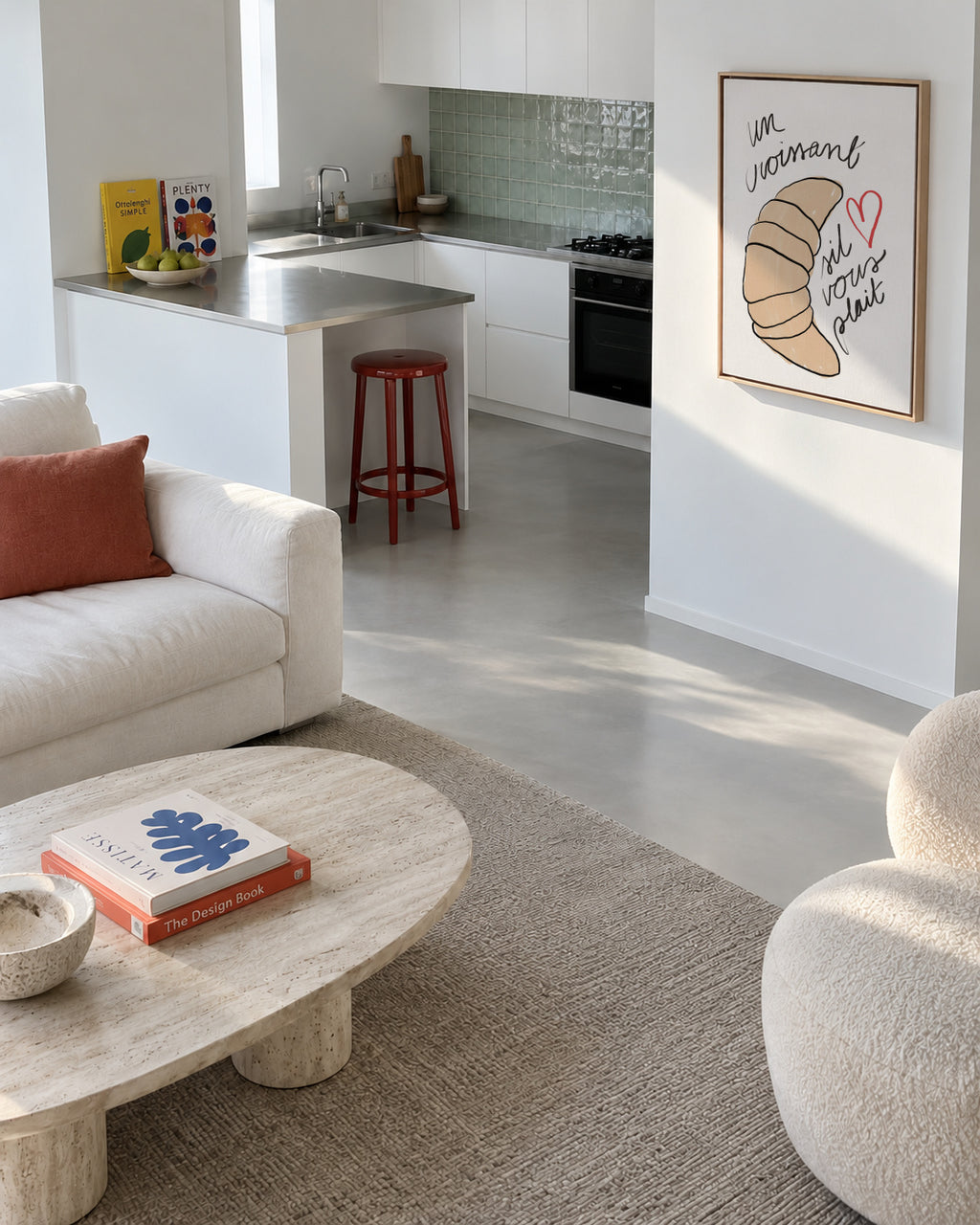 Un Croissant - Framed canvas in an interior