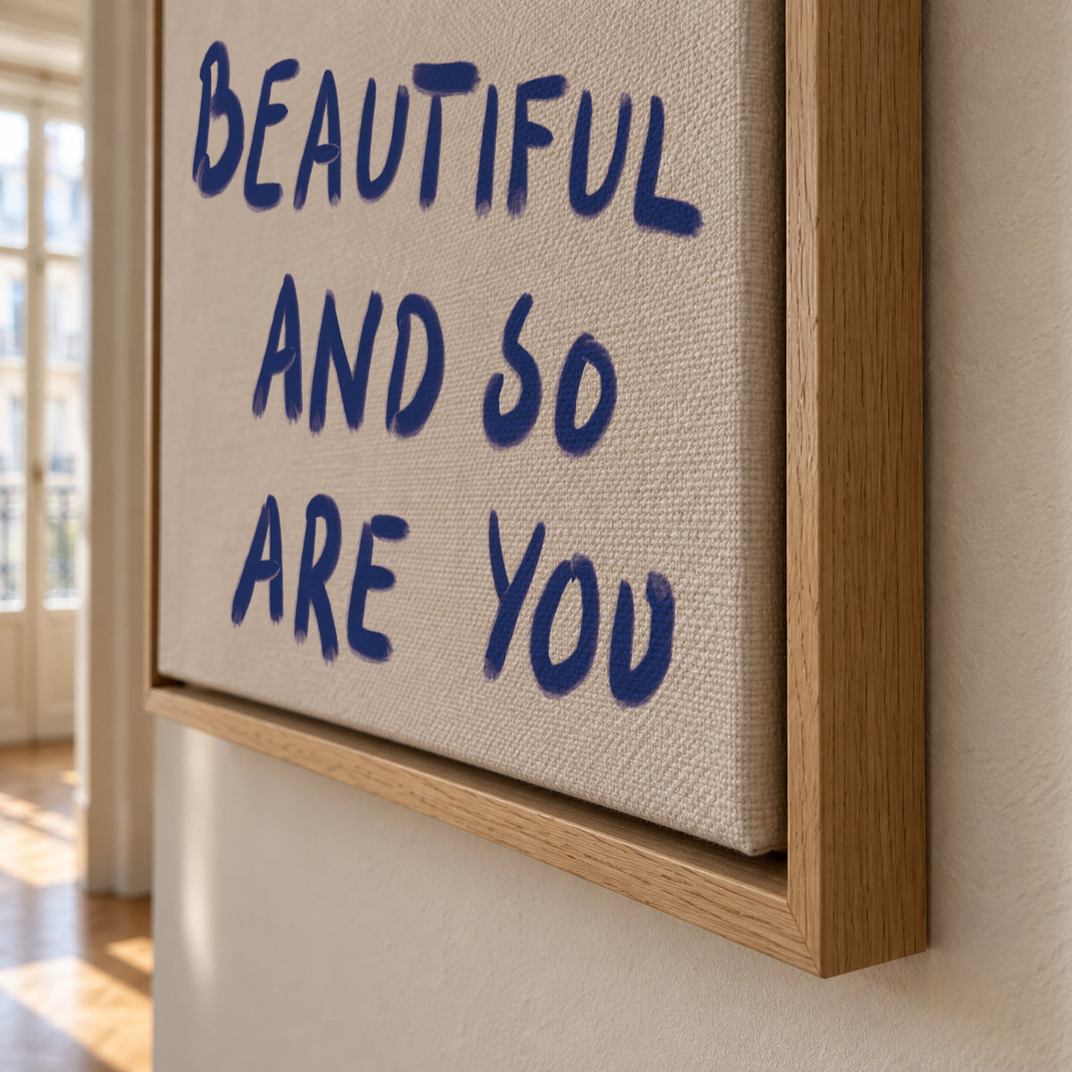 Reminder - Framed canvas detail