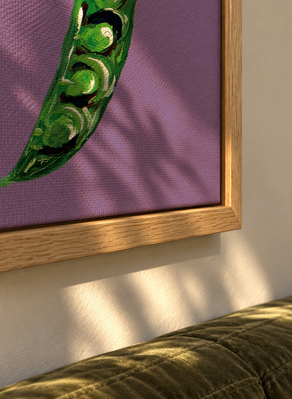 Peas In a Pod - Framed canvas detail