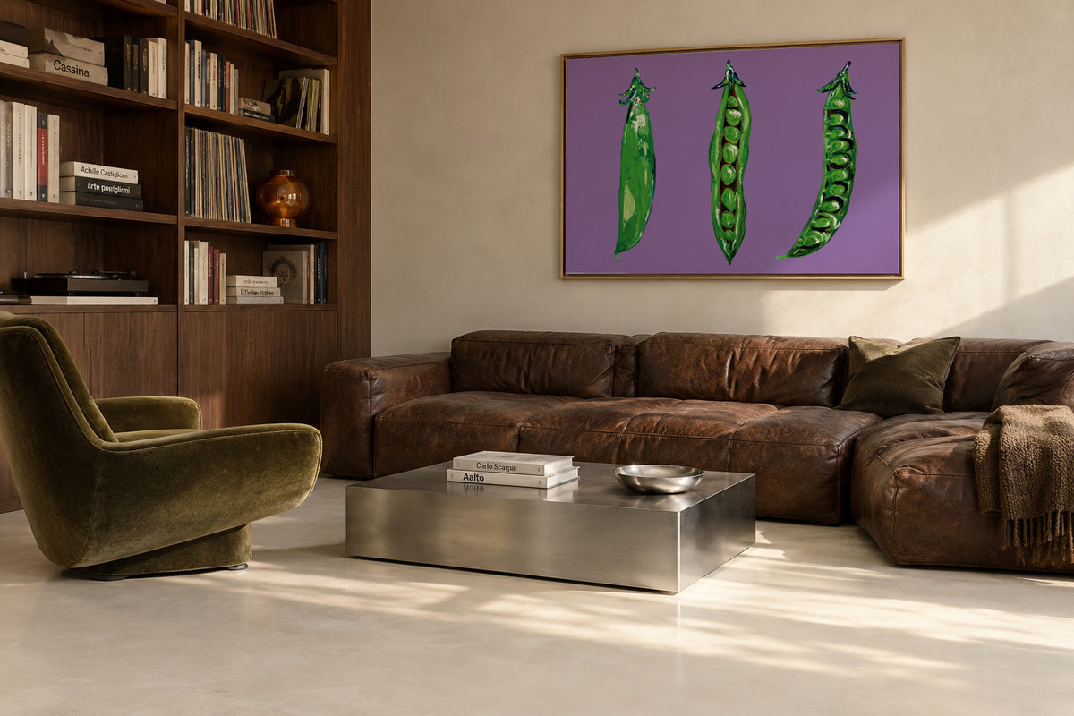 Peas In a Pod - Framed canvas in an interior
