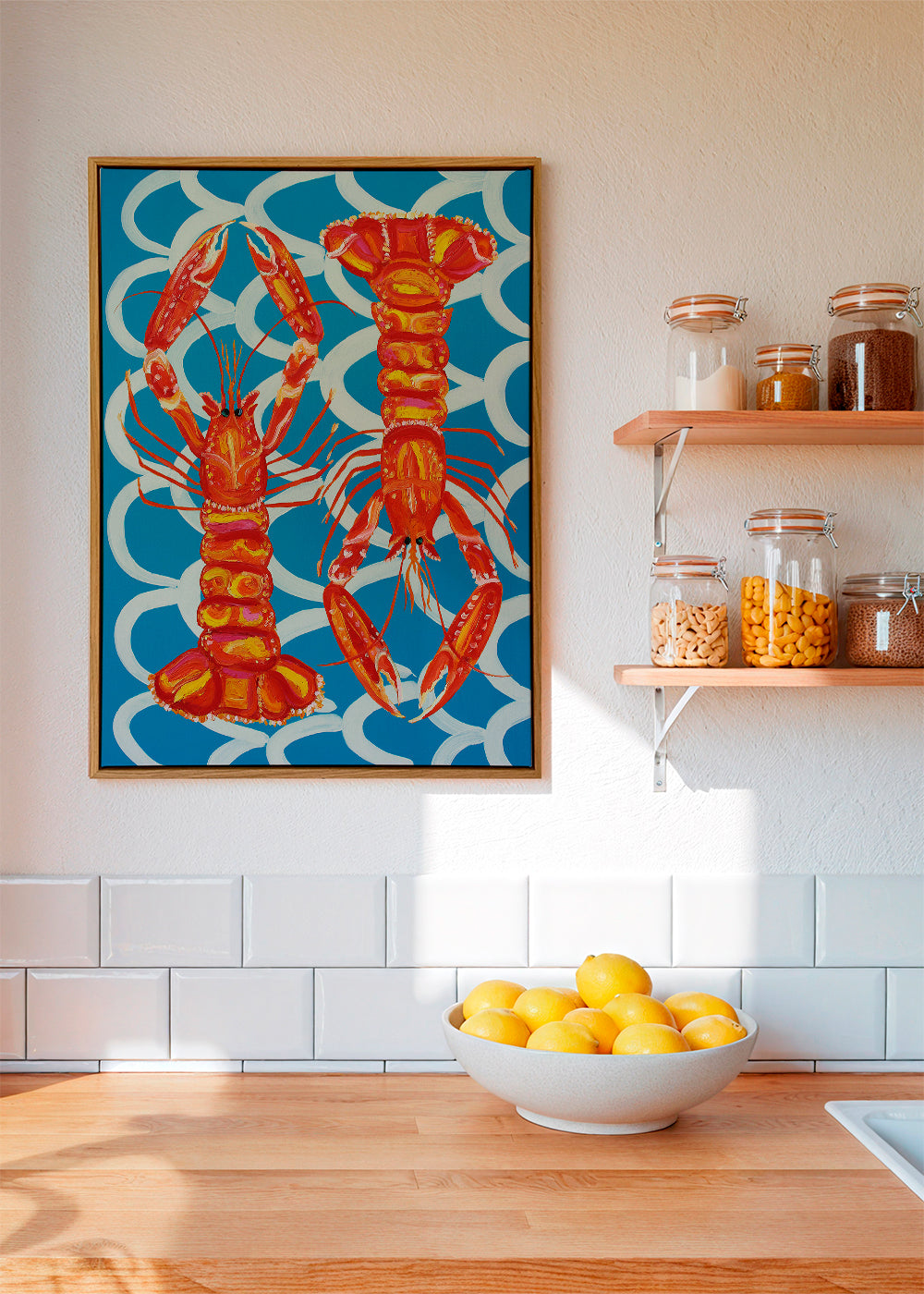 Langoustines On Blue - Alice Straker