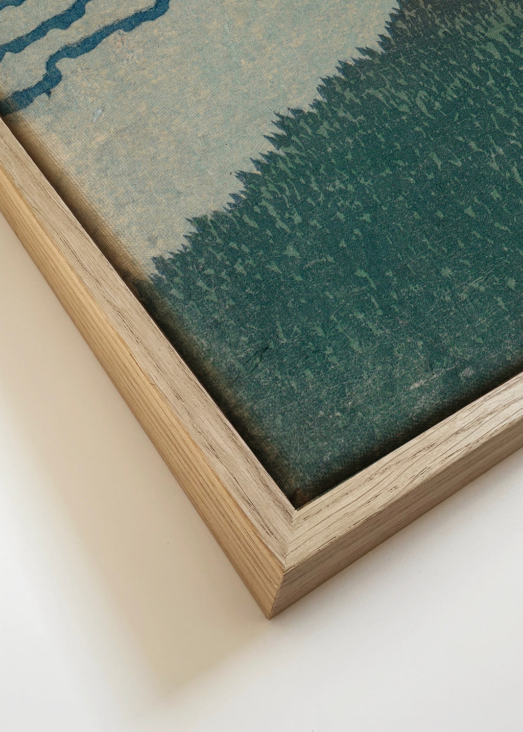 Red Fuji - Katsushika Hokusai - Framed canvas detail