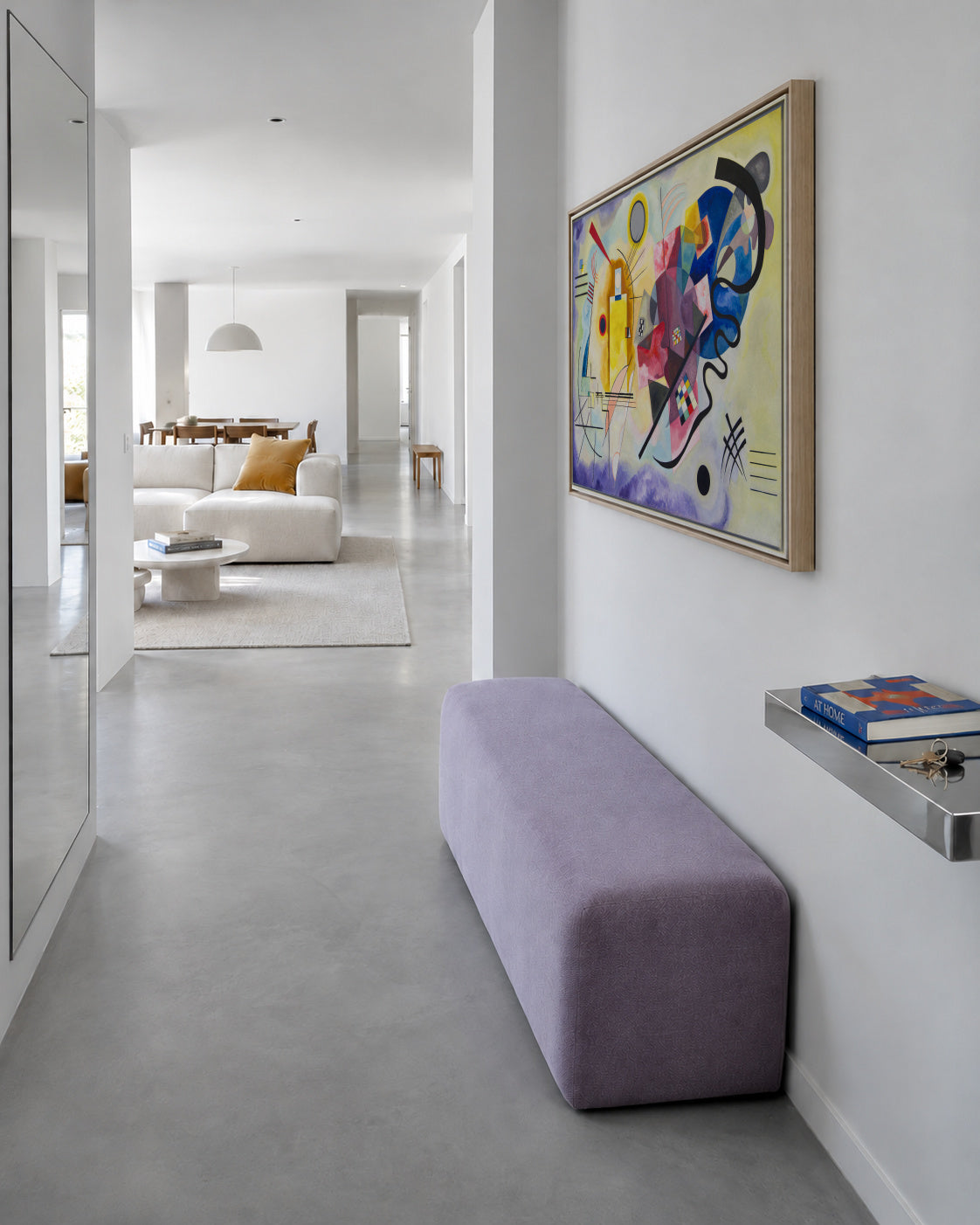 Gelb-Rot-Blau - Vasili Kandinsky - Framed canvas in an interior