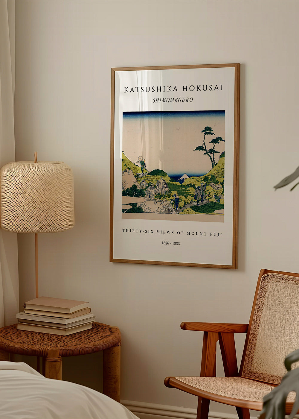 Shimomeguro Exhibition White - Katsushika Hokusai