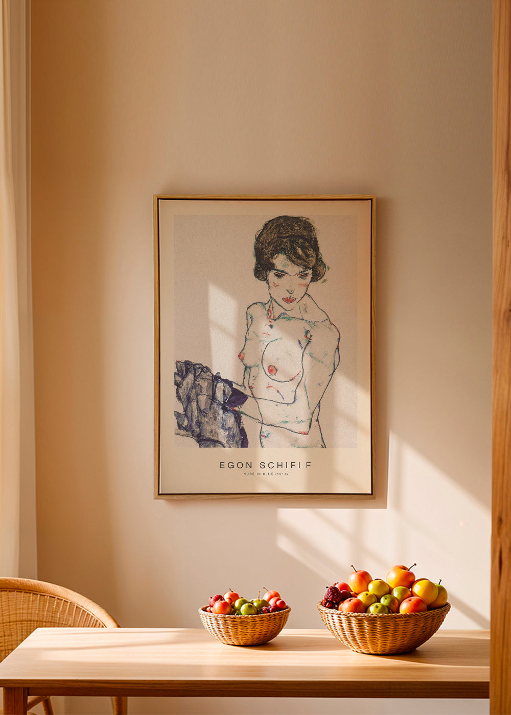 Nude in Blue (1914) - Egon Schiele