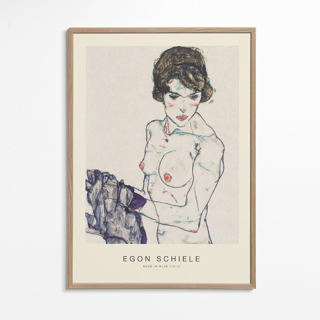 Nude in Blue (1914) - Egon Schiele