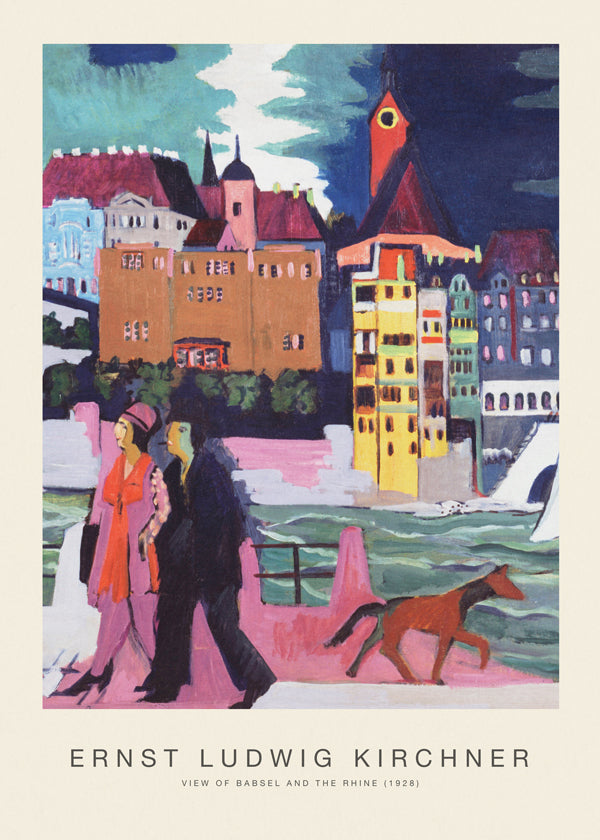 View of Basel & The Rhine (Special Edition)- Ernst Ludwig Kirchner