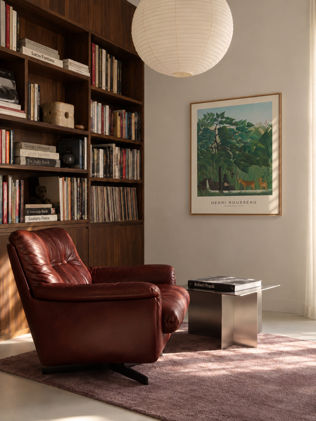 The Waterfall (Special Edition) - Henri Rousseau - Framed canvas in an interior