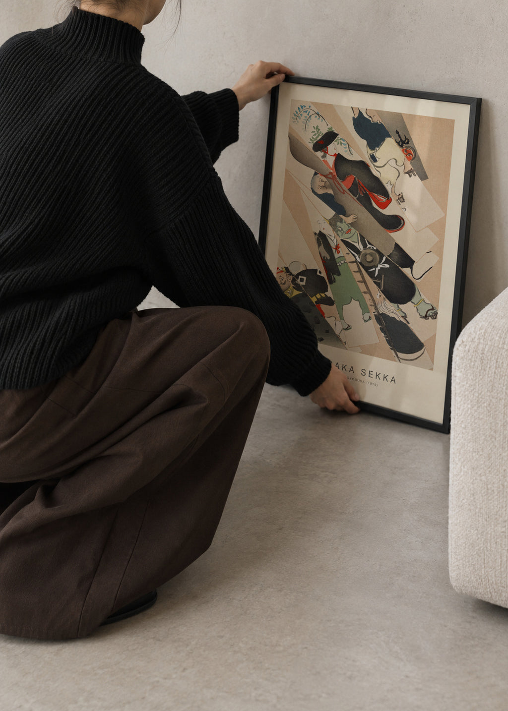 Blades of Momoyogusa (Special Edition) - Kamisaka Sekka - Framed poster in an interior