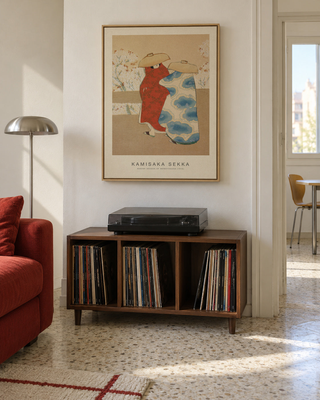 Hanami Season of Momoyogusa (Special Edition) - Kamisaka Sekka - Framed canvas in an interior