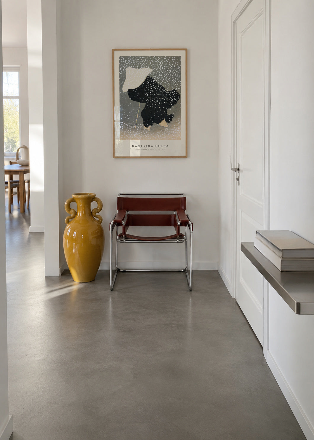 Swirling Snow of Momoyogusa (Special Edition) - Kamisaka Sekka - Framed poster in an interior