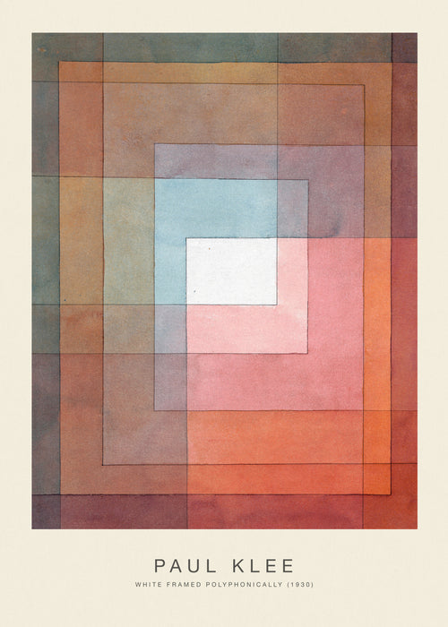 White Framed Polyphonically (Special Edition) - Paul Klee - Unframed art print