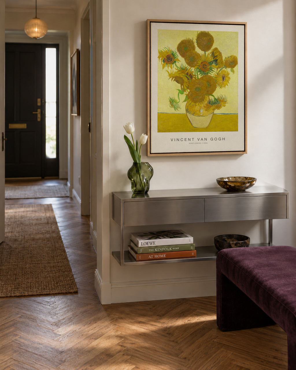 Sunflowers (Special Edition) - Vincent van Gogh - Framed canvas in an interior
