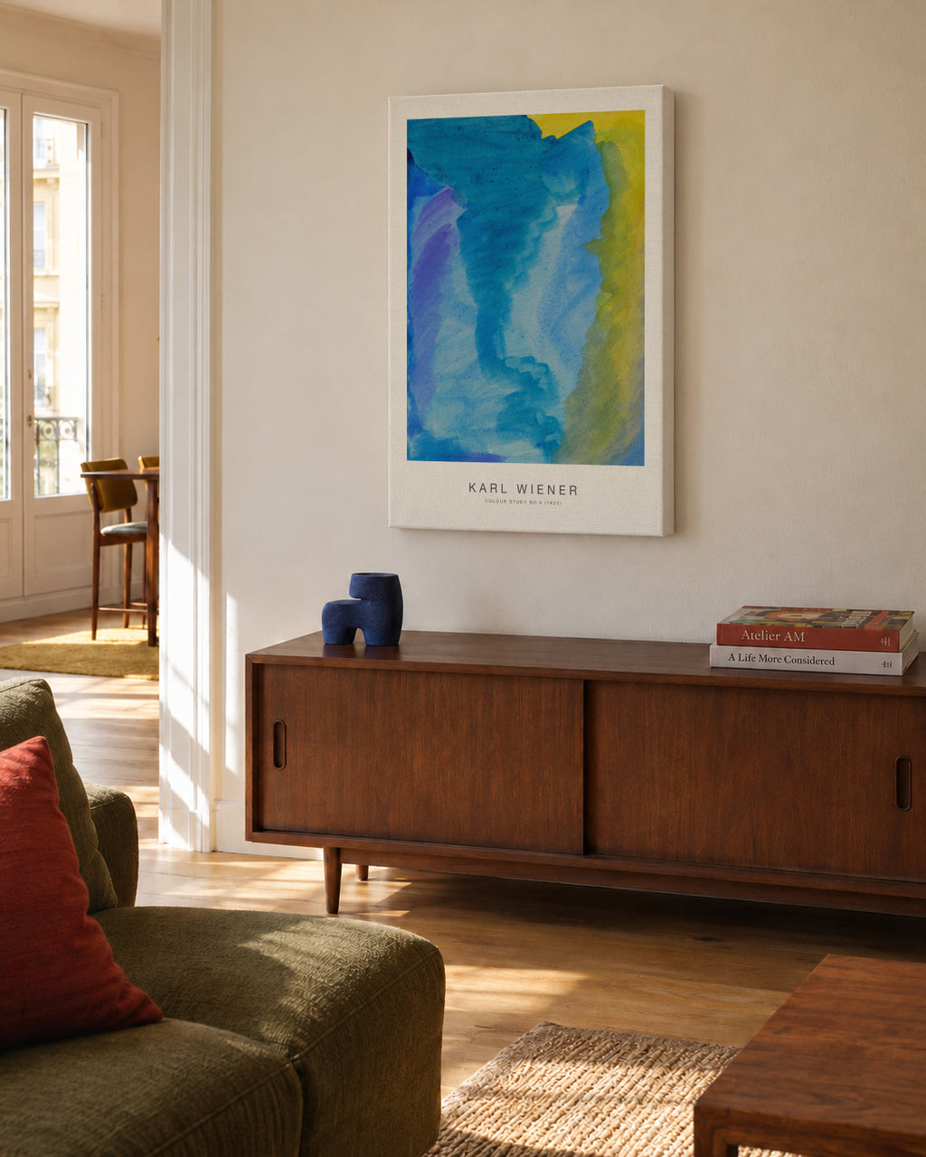 Colour Study No.4 - Karl Wiener - Unframed canvas in an interior