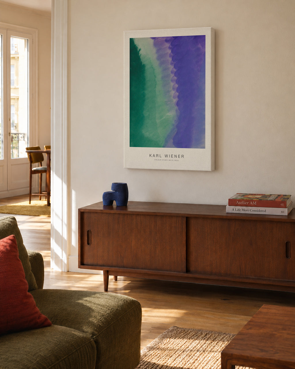 Colour Study No.9 - Karl Wiener - Unframed canvas in an interior