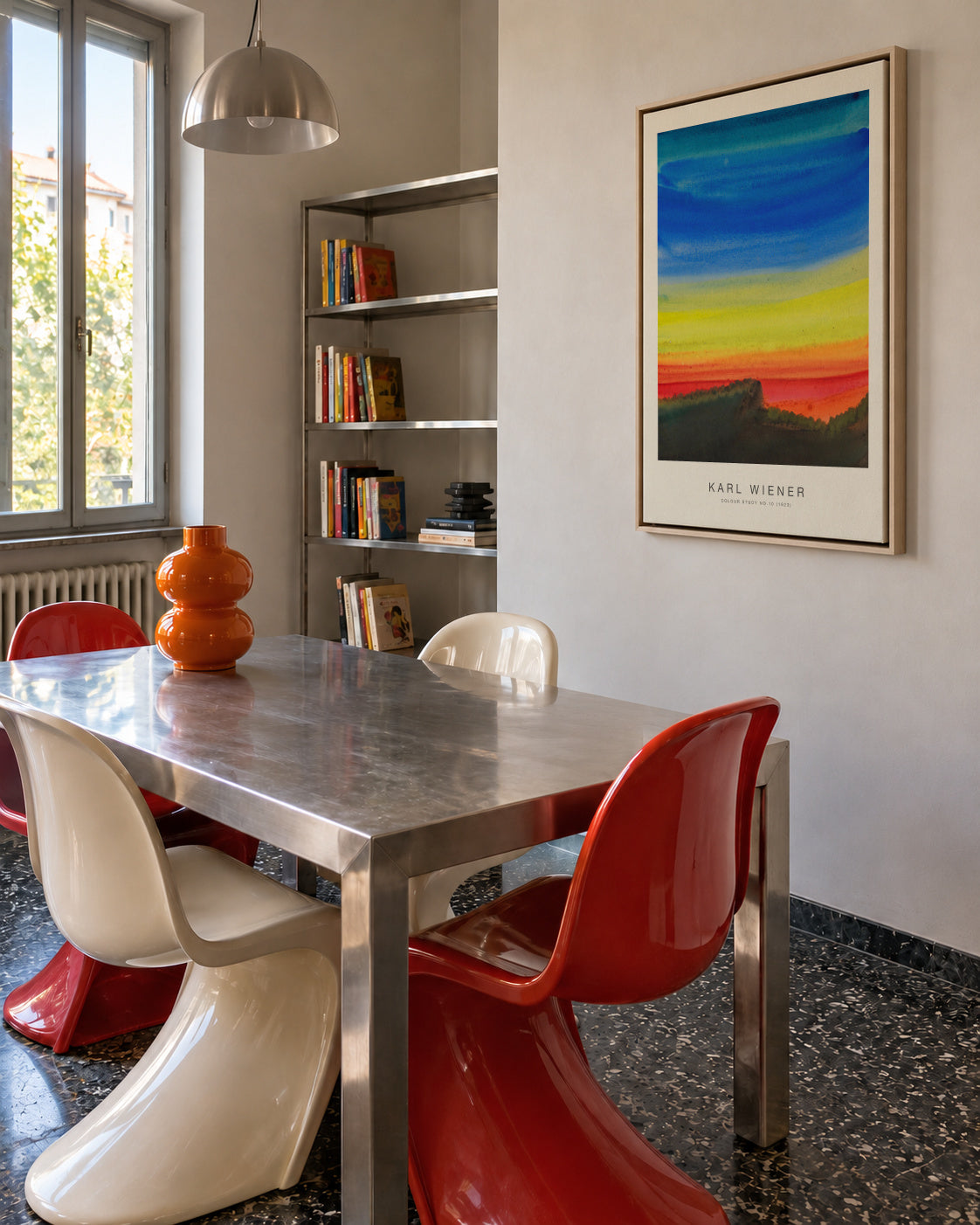 Colour Study No.10 - Karl Wiener - Framed canvas in an interior