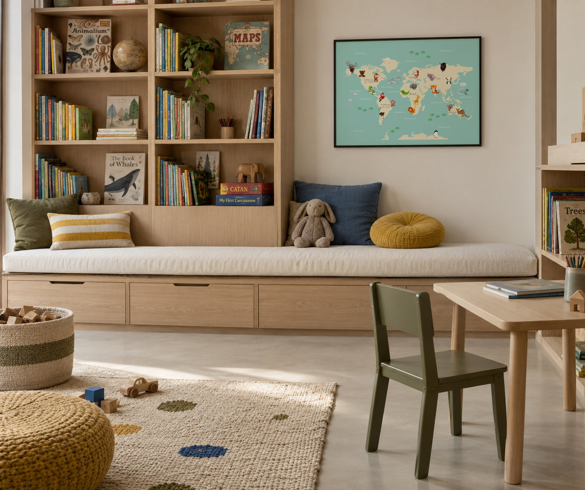 Le Monde des Animaux (french) - Framed poster in an interior