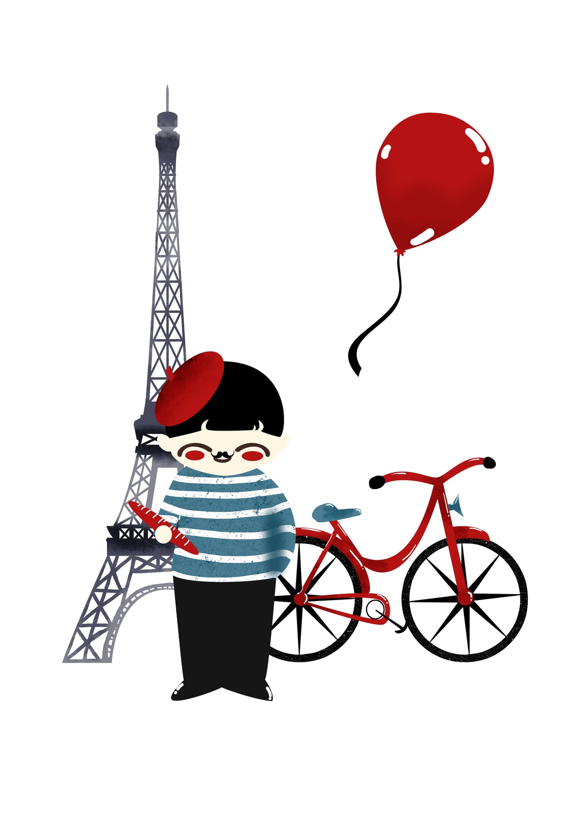 Hello Paris - Unframed art print