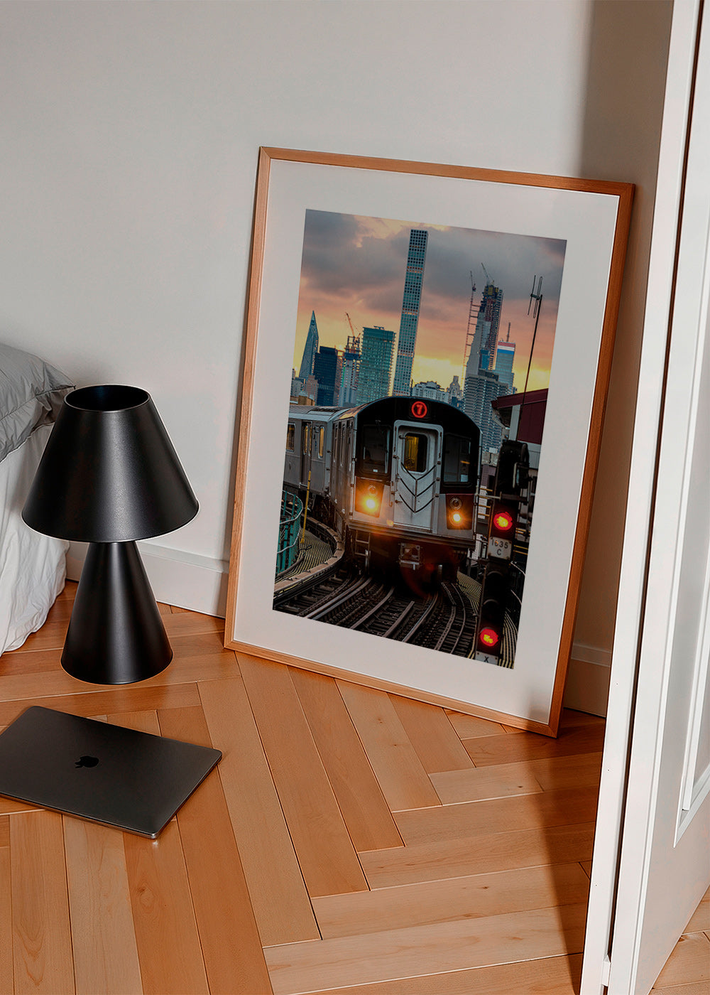 Affiche de ville: Métro 7 au coucher – Product2