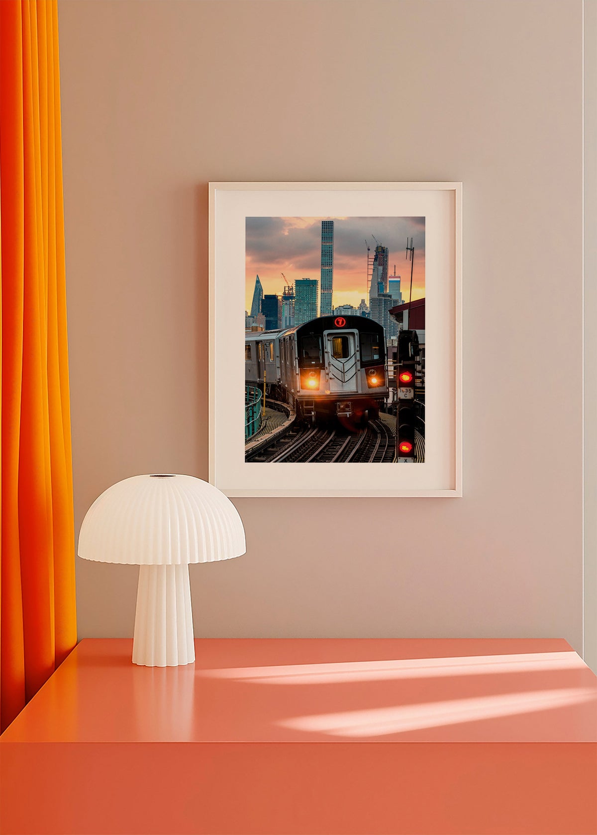 Affiche de ville: Métro 7 au coucher – Product3