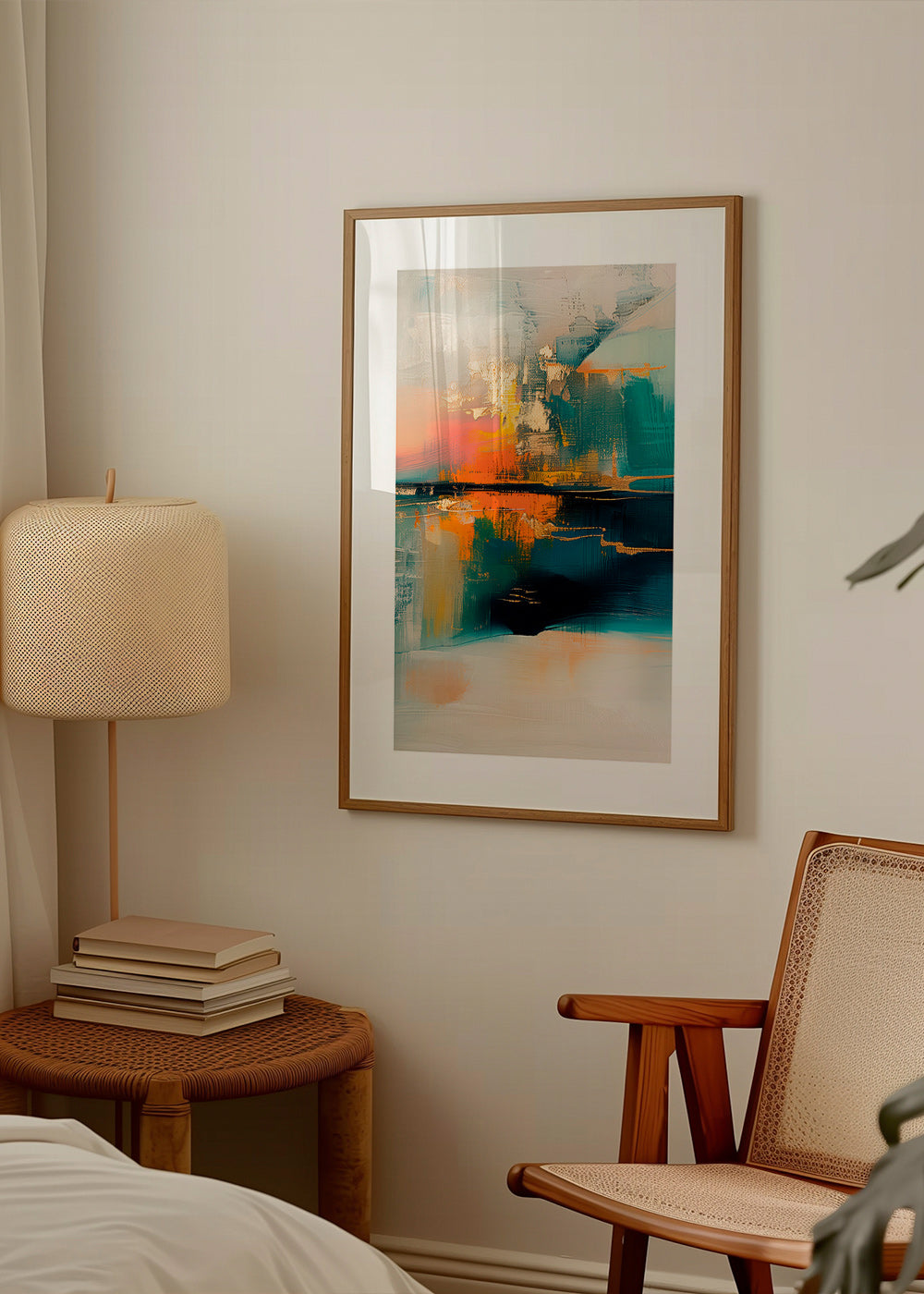 Œuvre abstraite aux reflets aquatiques – Product1