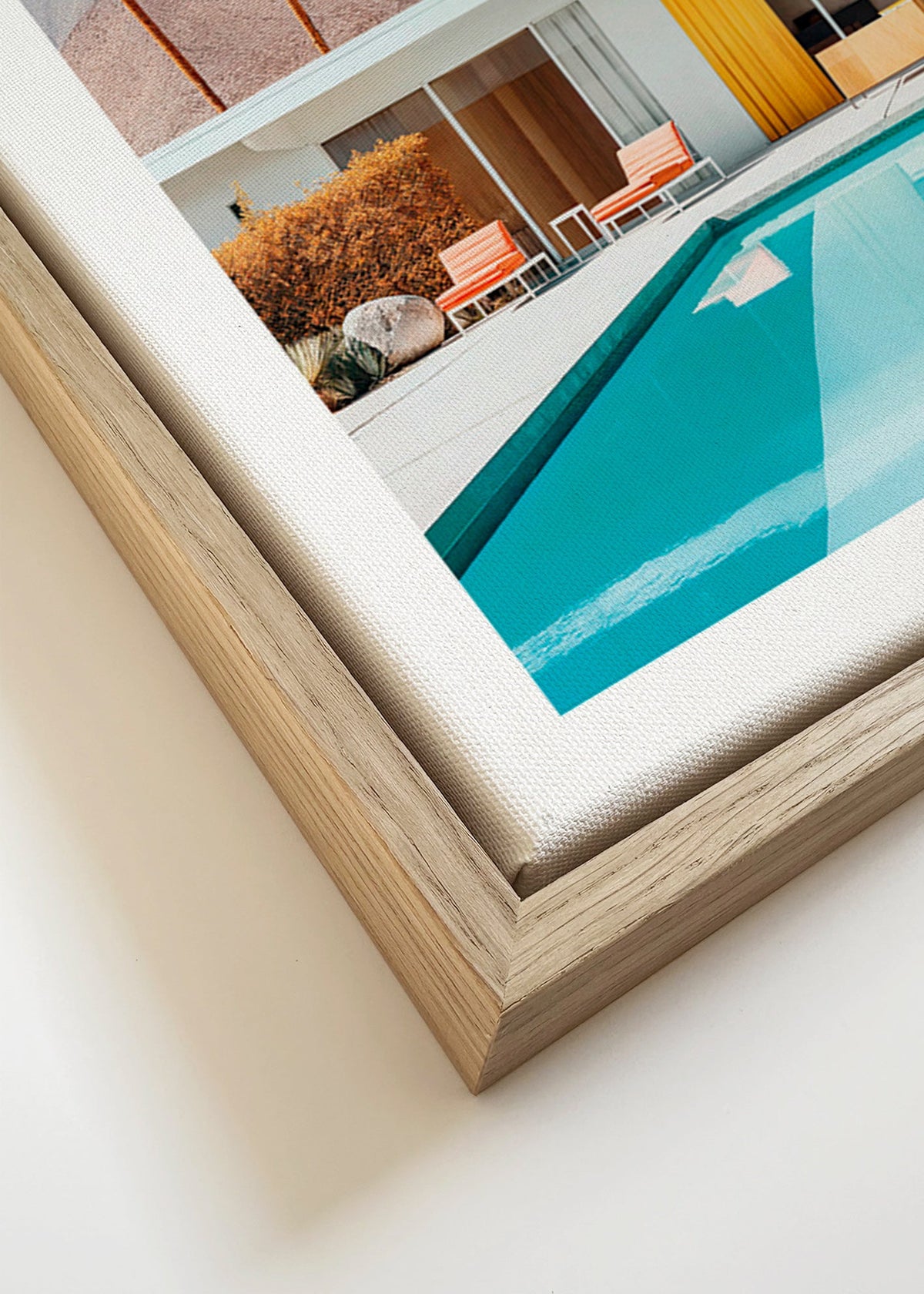 Paysage con piscine et palmiers – Canvas detail