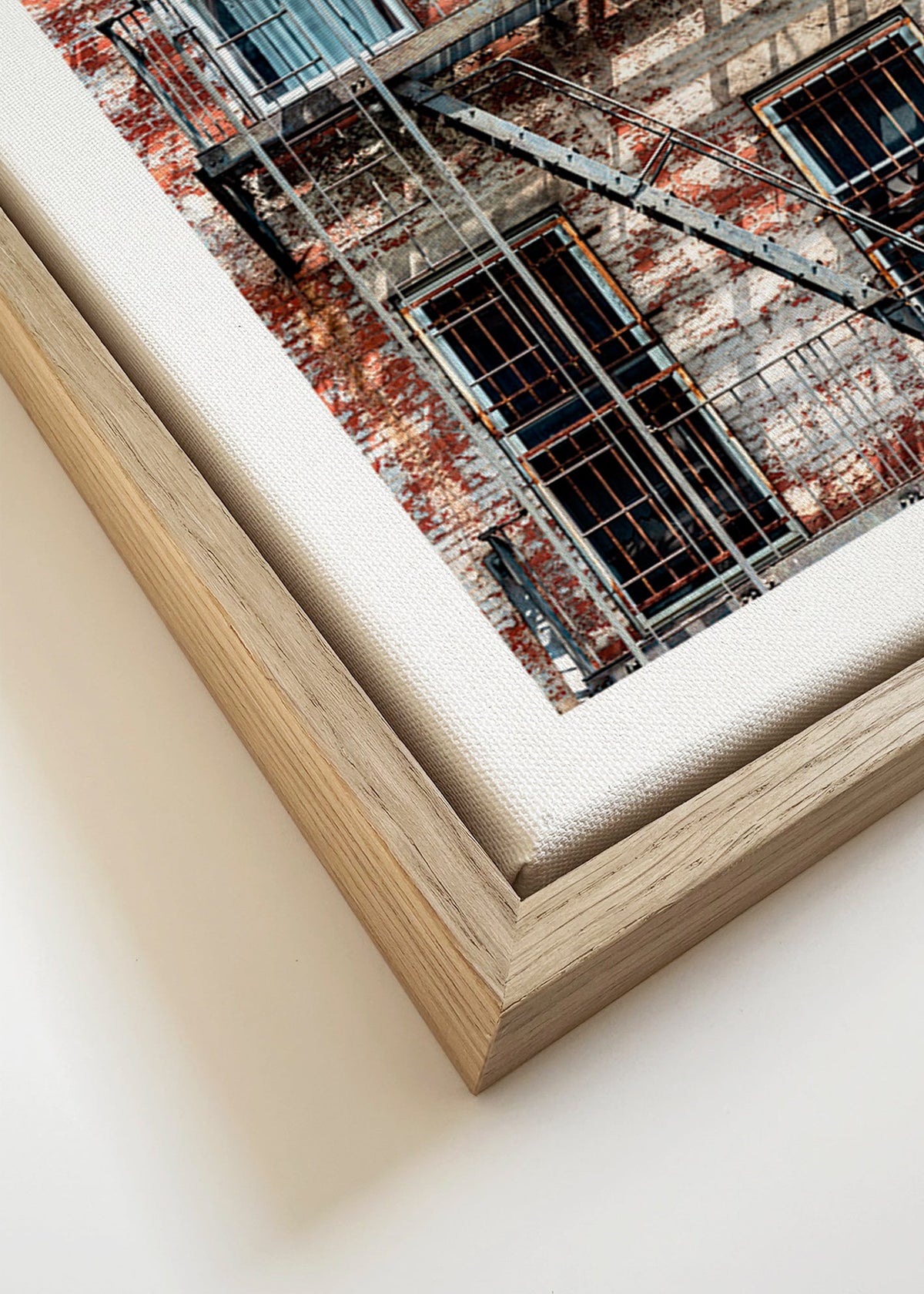 Photographie urbaine: façade avec échelle de secours – Canvas detail