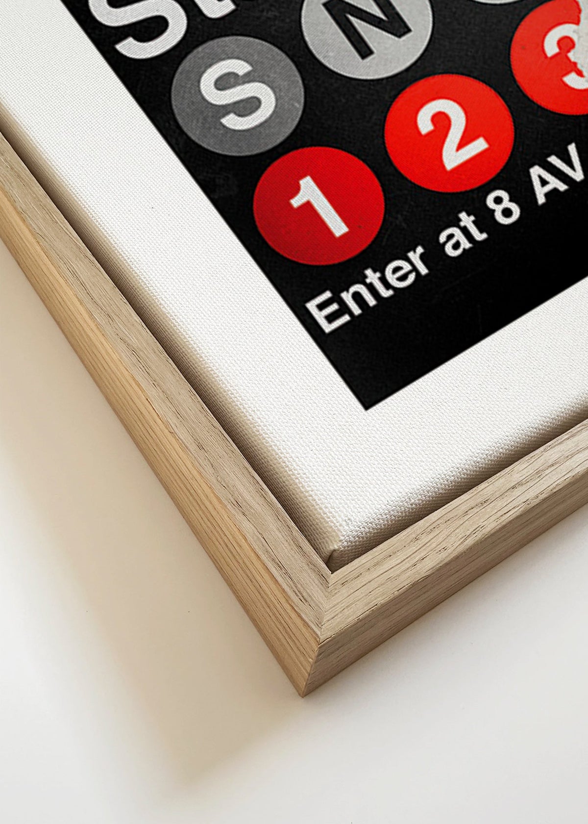 Tableau de voyage avec enseigne Metro rouge – Canvas detail