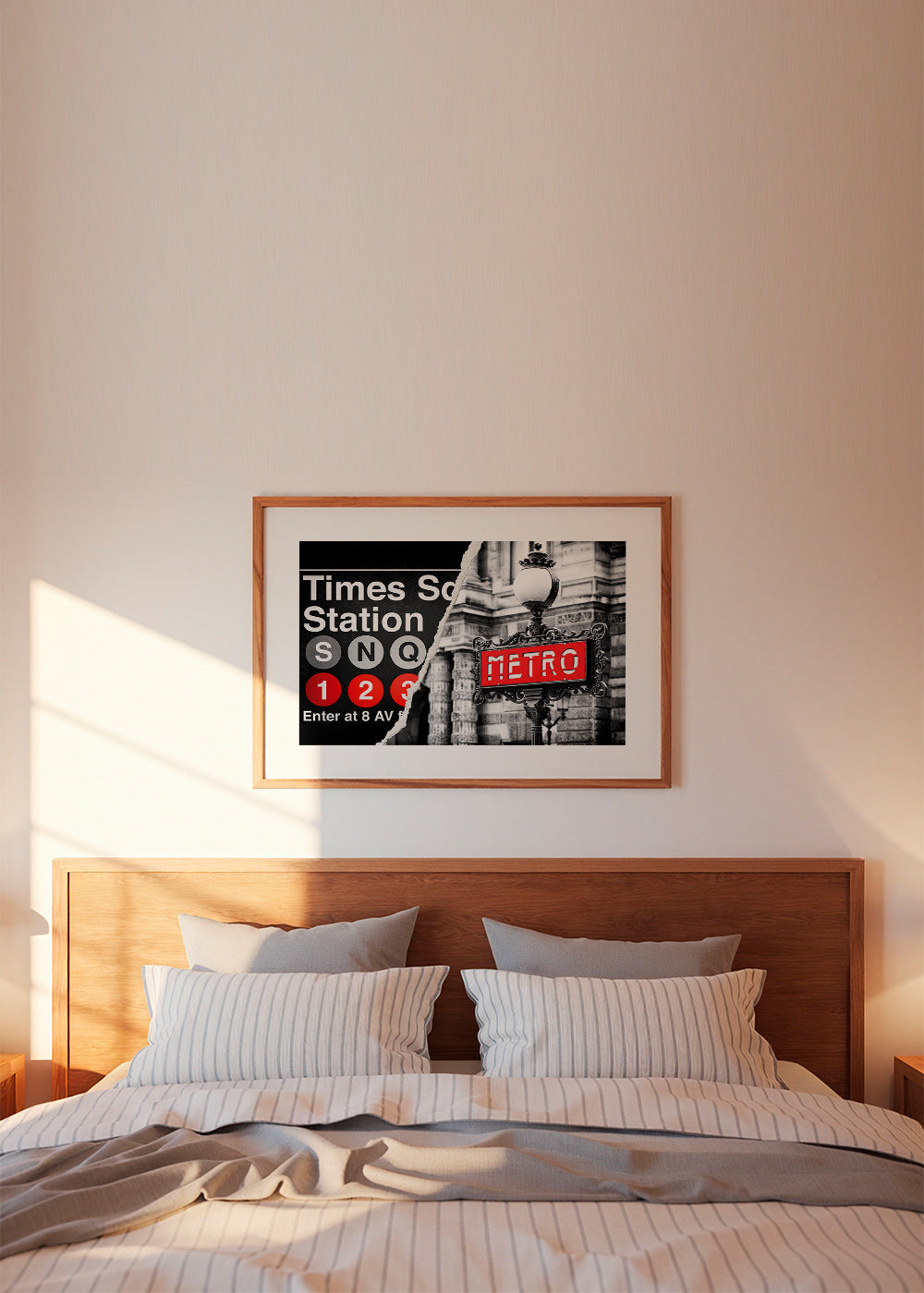 Tableau de voyage avec enseigne Metro rouge – Product1