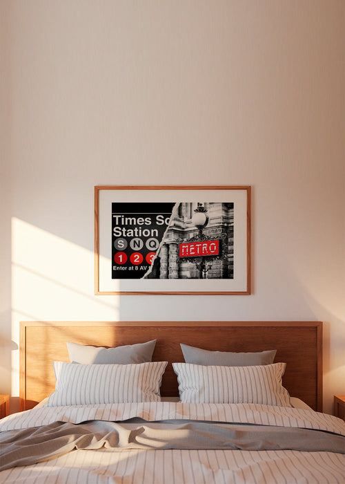 Tableau de voyage avec enseigne Metro rouge – Product1