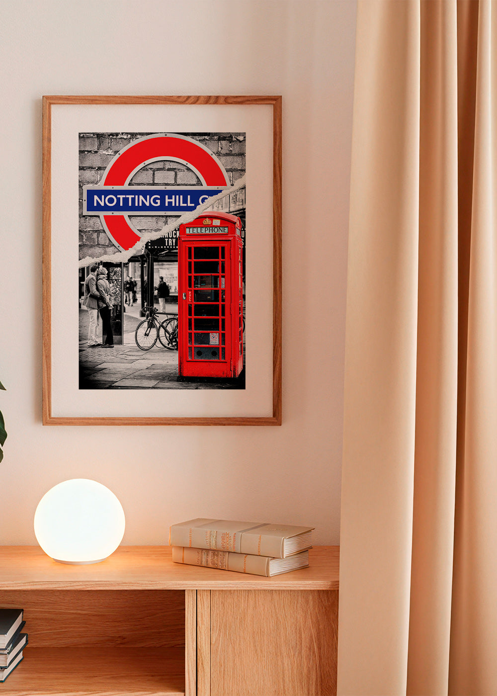 Art de ville avec cabine téléphonique rouge à Notting Hill – Product2