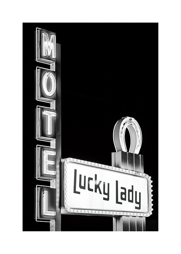 Photographie enseigne Lucky Lady du motel