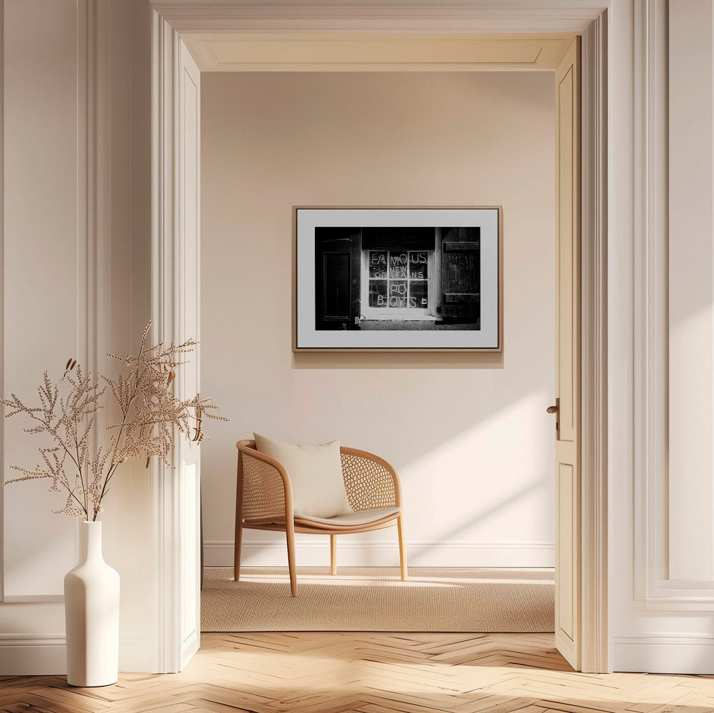 Art de cuisine: enseigne New Orleans en noir et blanc – Canvas1