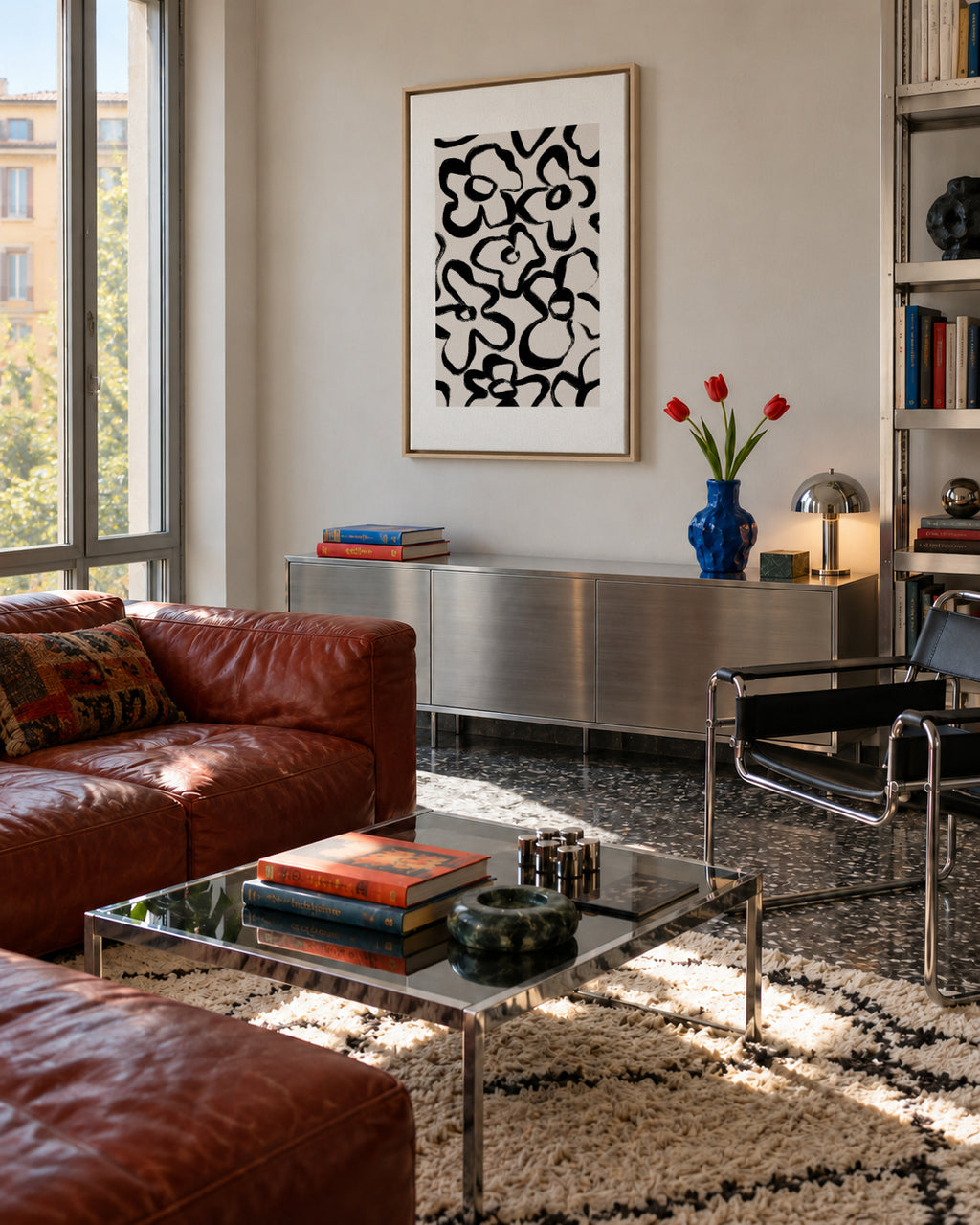 Bold and beautiful - Framed canvas in an interior