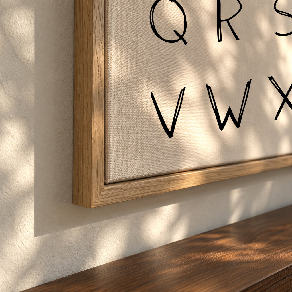 Alphabet I love you - Framed canvas detail