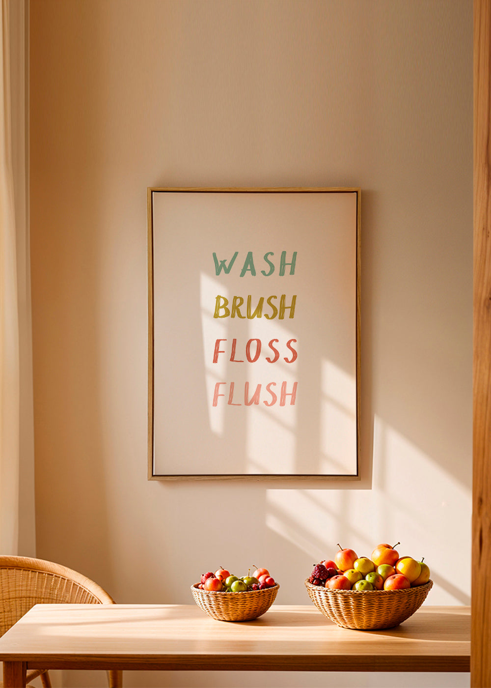 Wash Brush Floss Flush Quote
