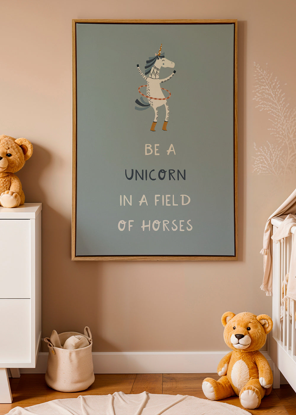 Be a Unicorn in a field of horses Quote blue