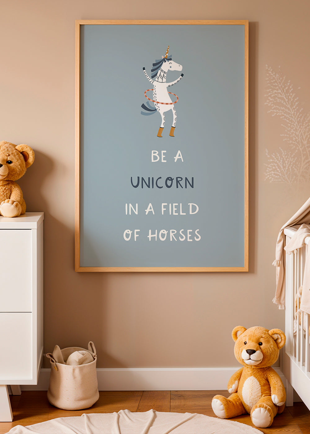 Be a Unicorn in a field of horses Quote blue