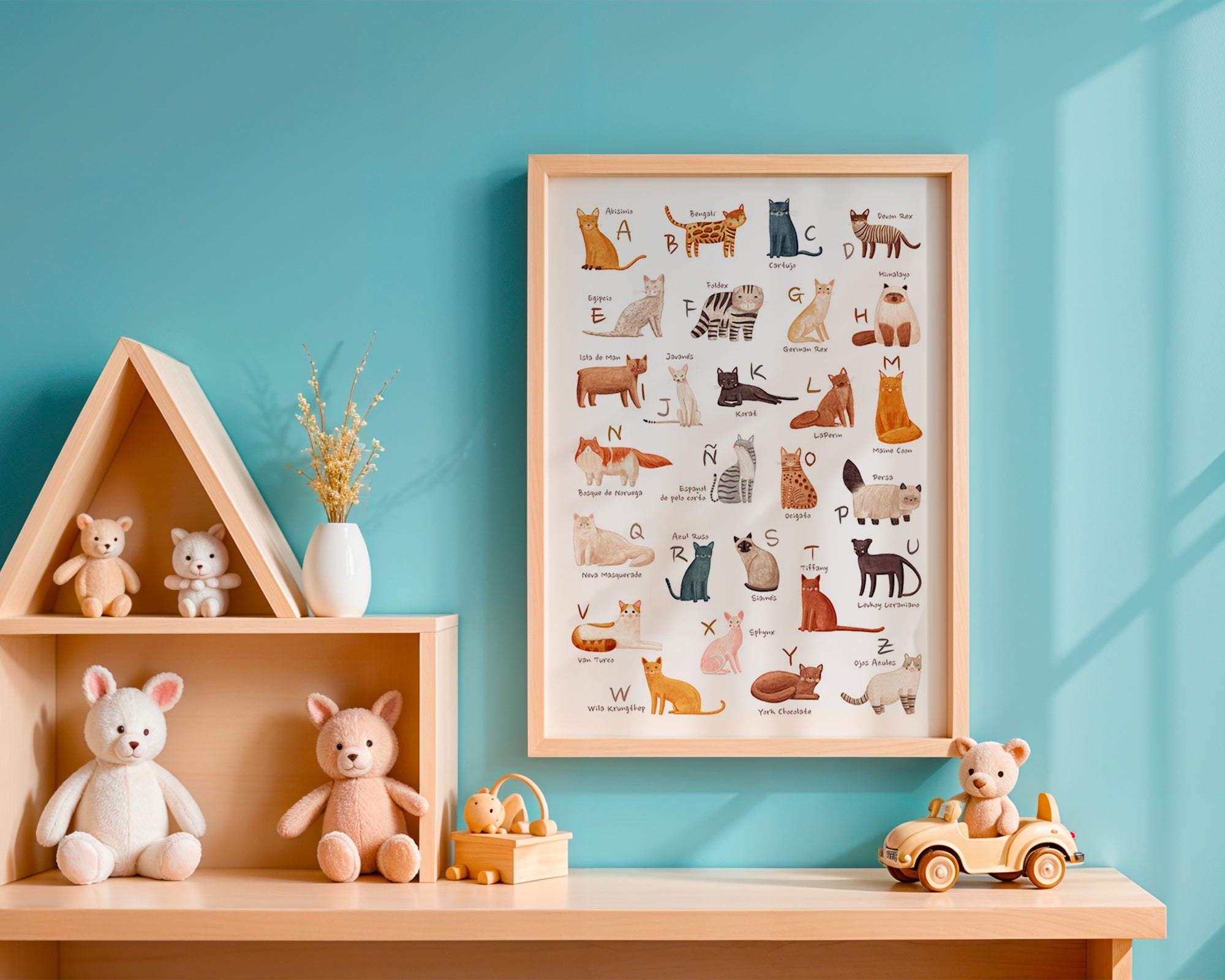 Illustration enfant Abécédaire de chats illustré
