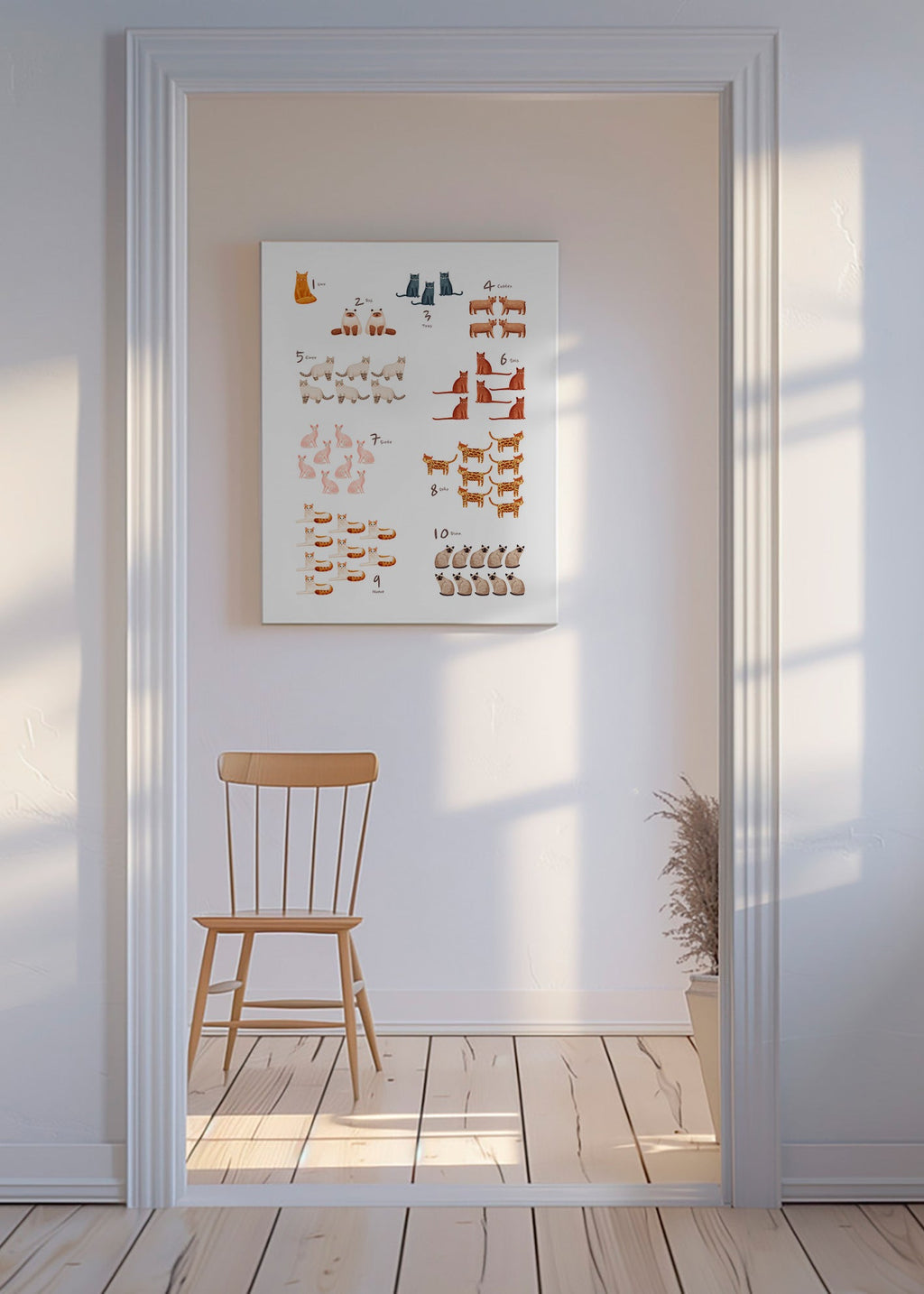 Illustration pour enfants: nombres con chats ludiques