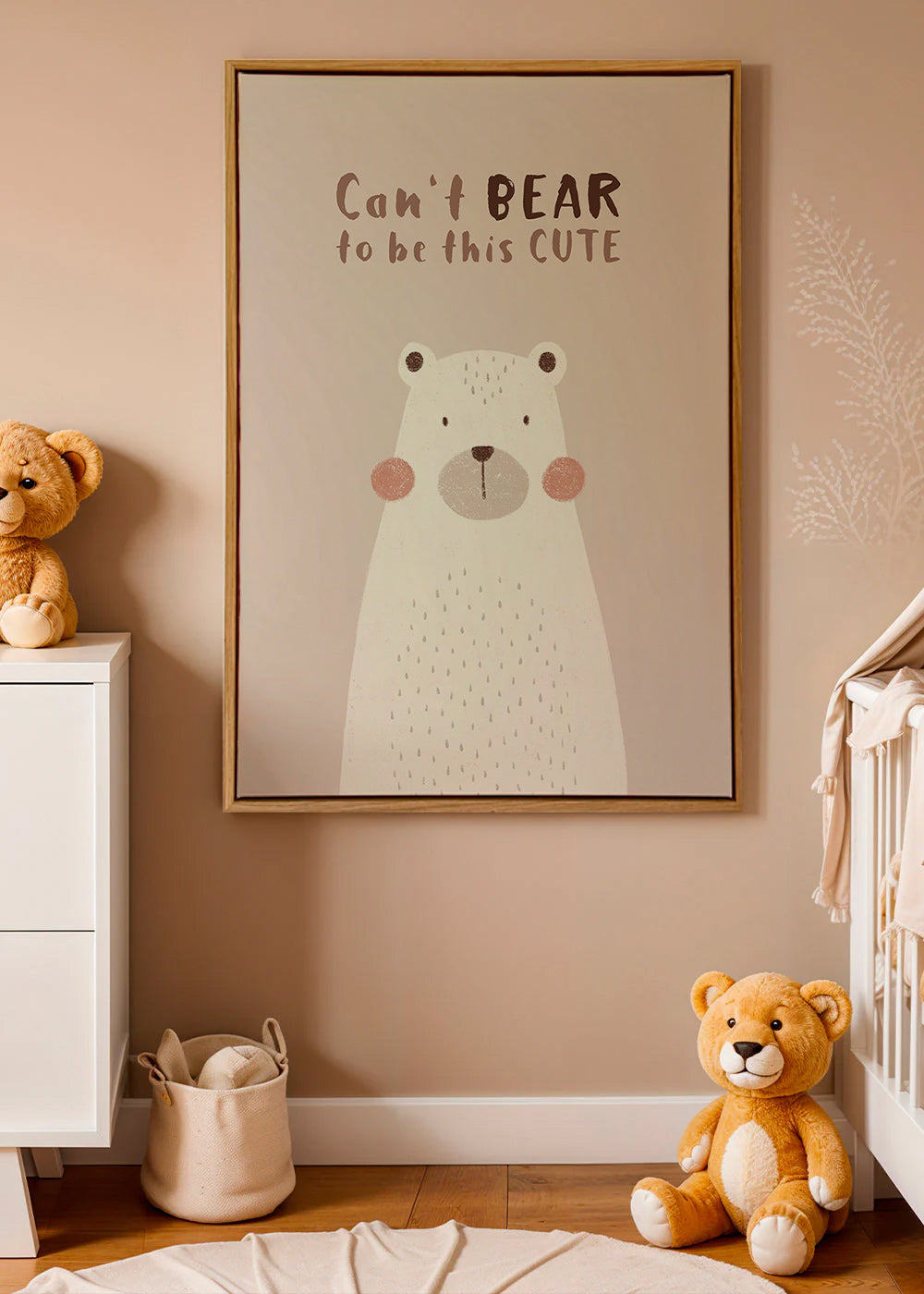 Impression enfant : ours beige mignon