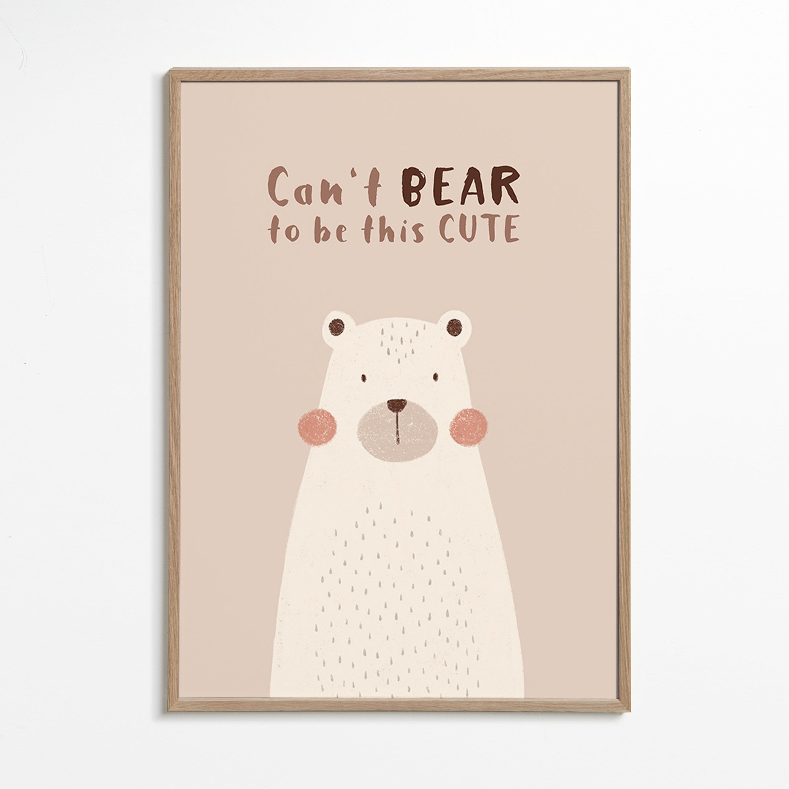 Impression enfant : ours beige mignon