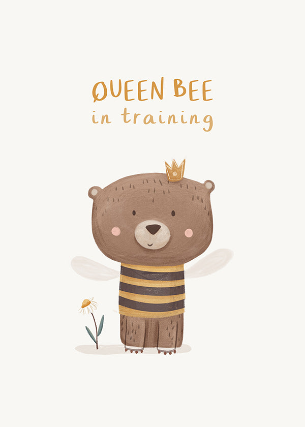 Impression enfant ours en abeille