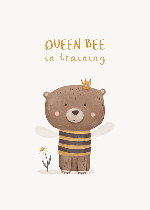 Impression enfant ours en abeille