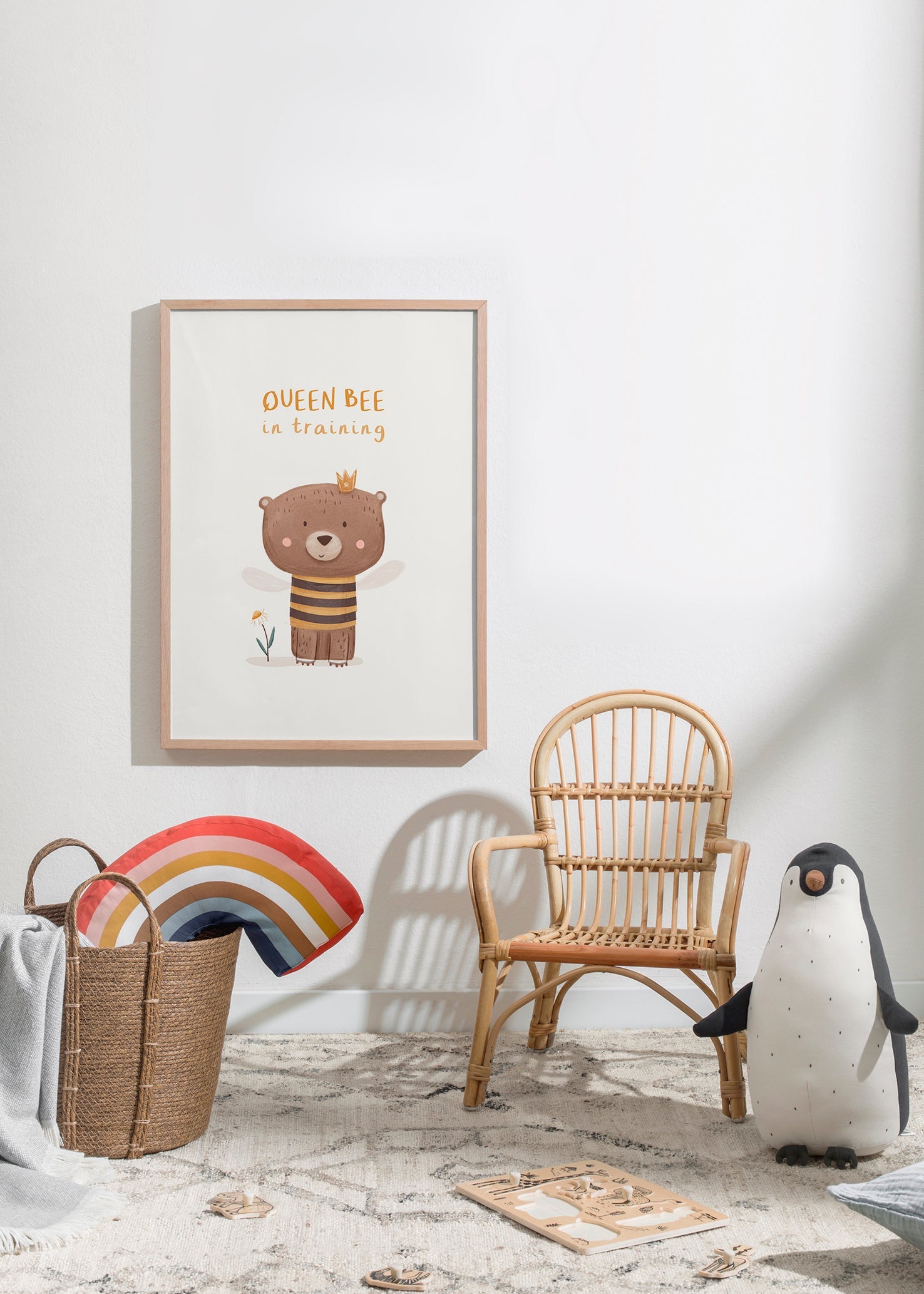 Impression enfant ours en abeille