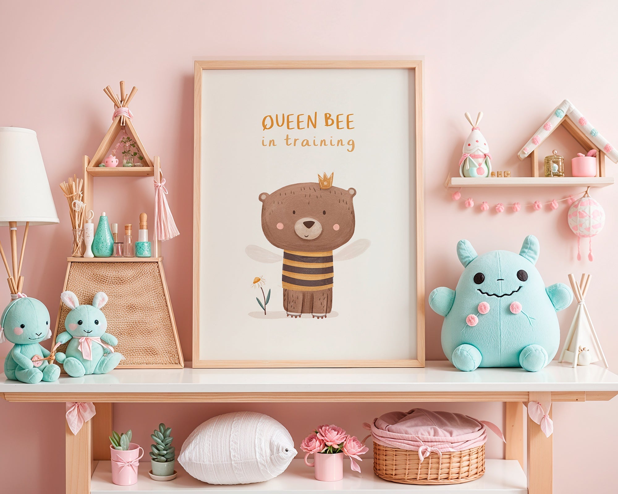 Impression enfant ours en abeille