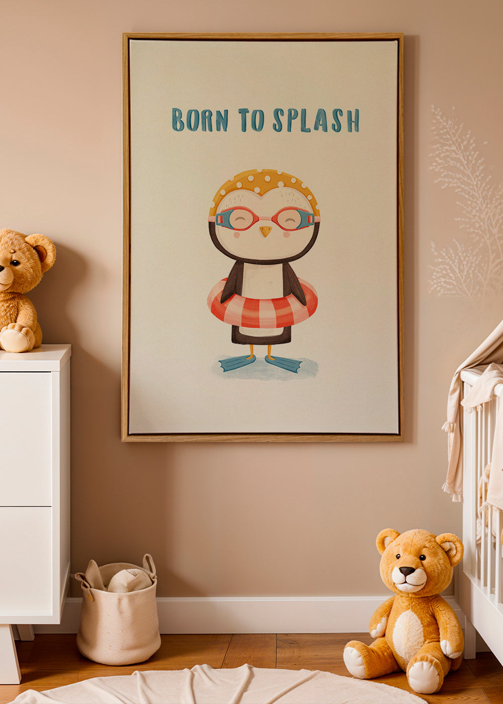 Affiche enfant: pingouin enjoué