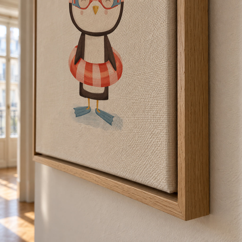 born to splash - Framed canvas detail