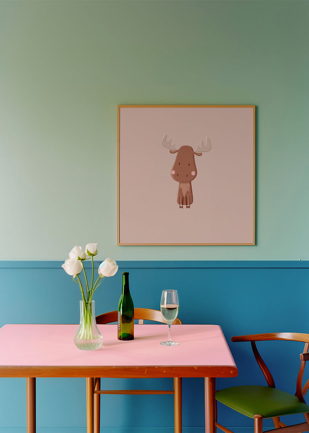 Illustration minimaliste d'élan